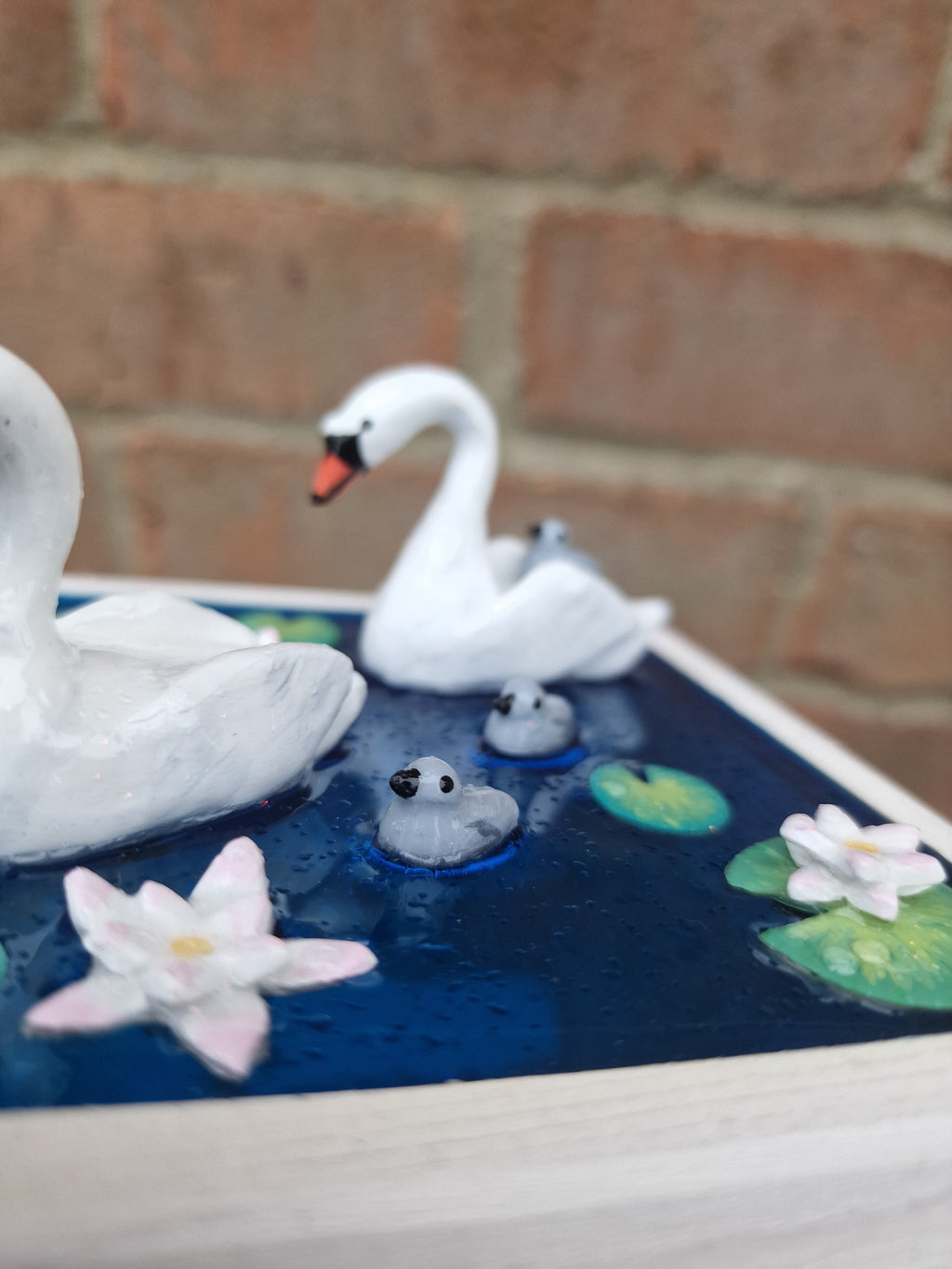 Handmade Swan Pond Box