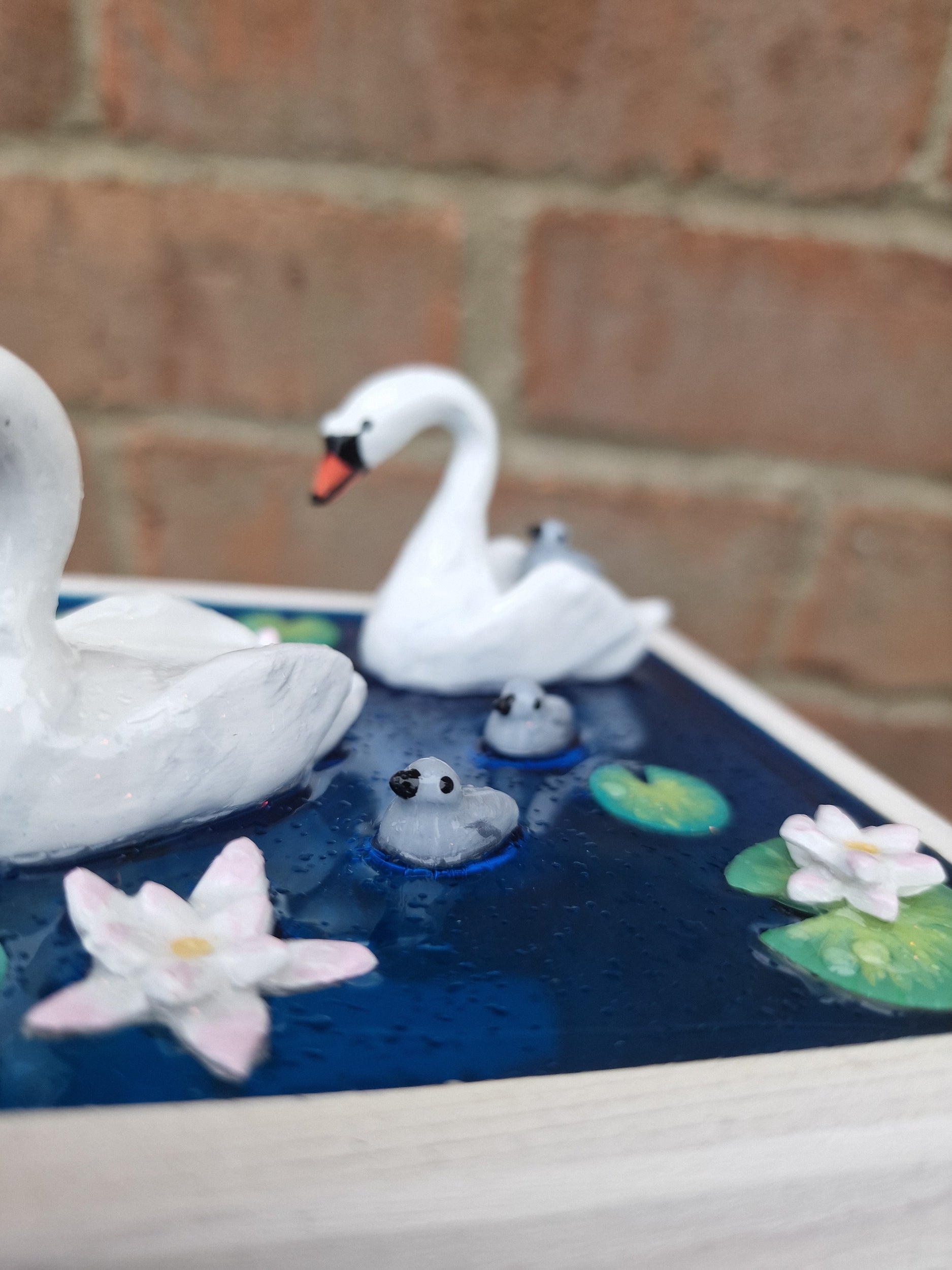 Handmade Swan Pond Box