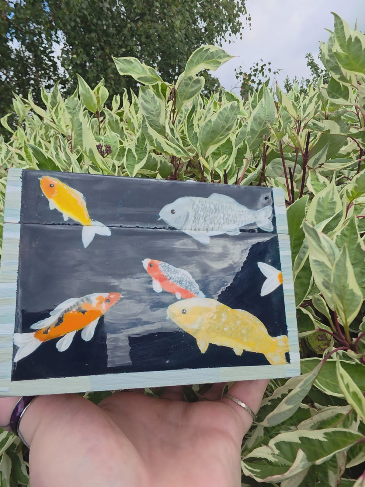Handmade Koi Fish Pond Box
