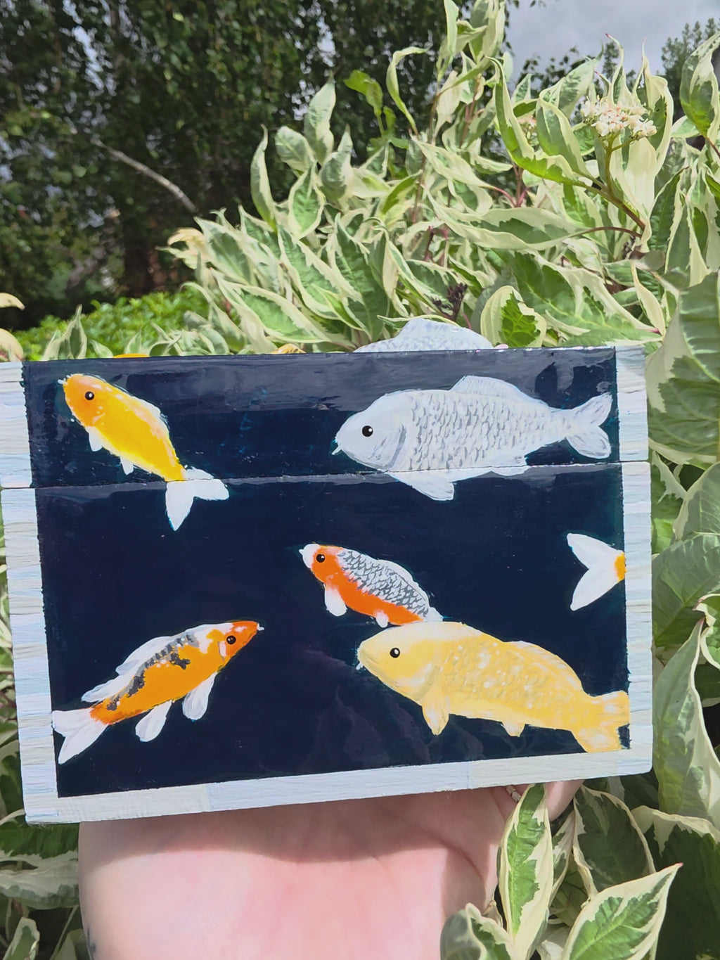 Handmade Koi Fish Pond Box