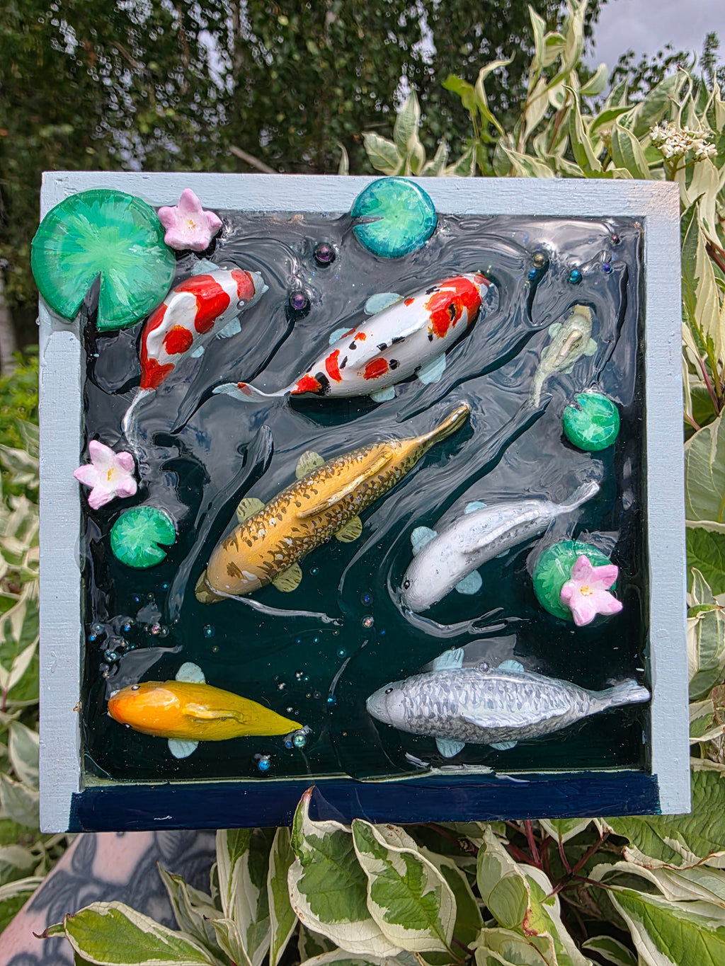 Handmade Koi Fish Pond Box