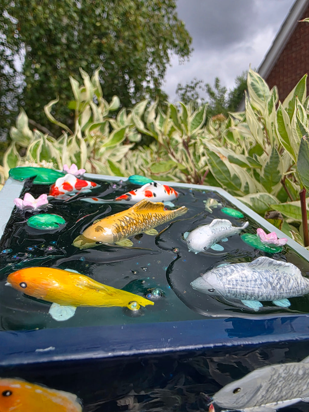 Handmade Koi Fish Pond Box