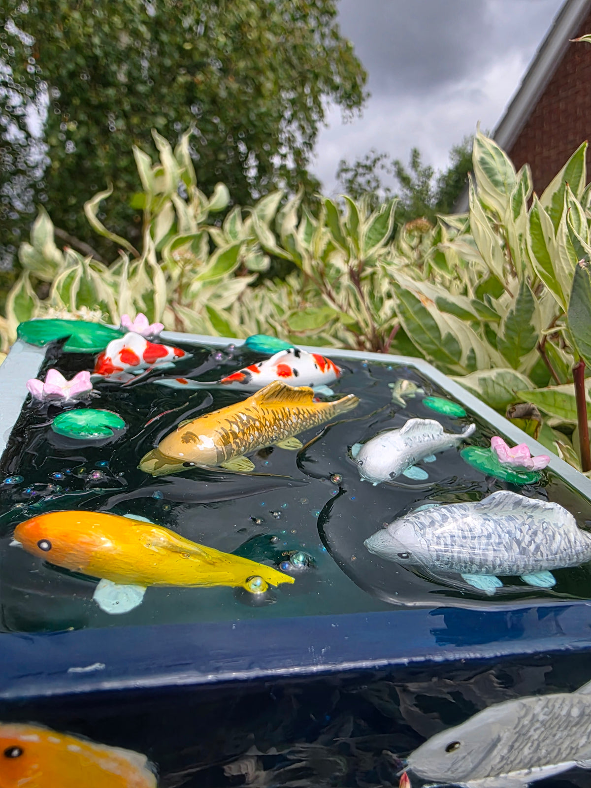 Handmade Koi Fish Pond Box