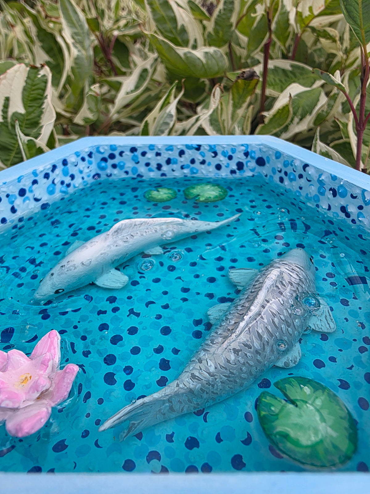Handmade Koi Fish Pond Trinket Dish