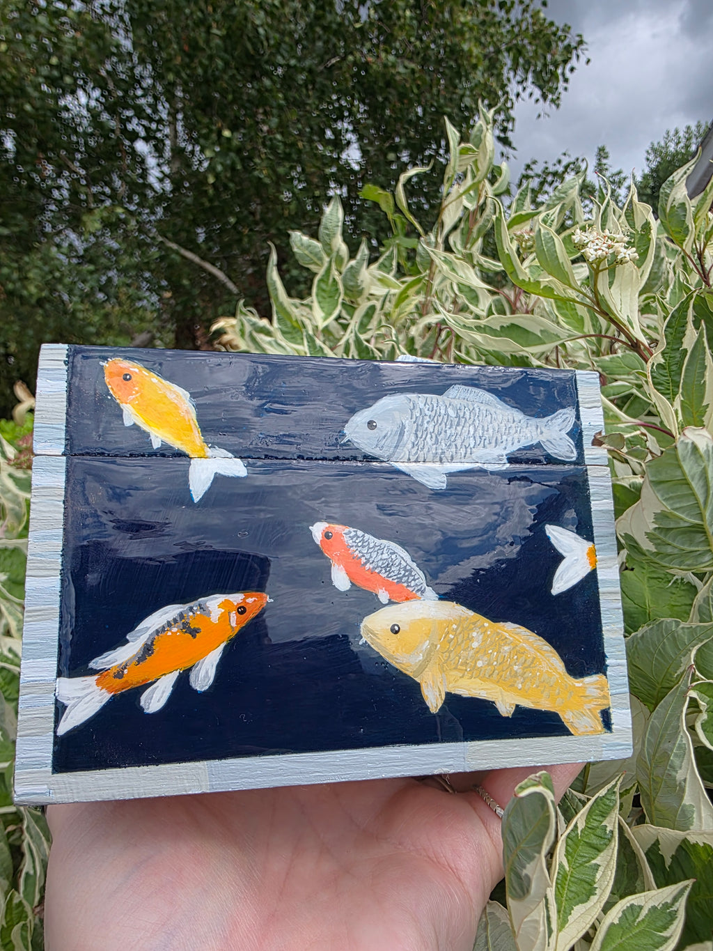 Handmade Koi Fish Pond Box
