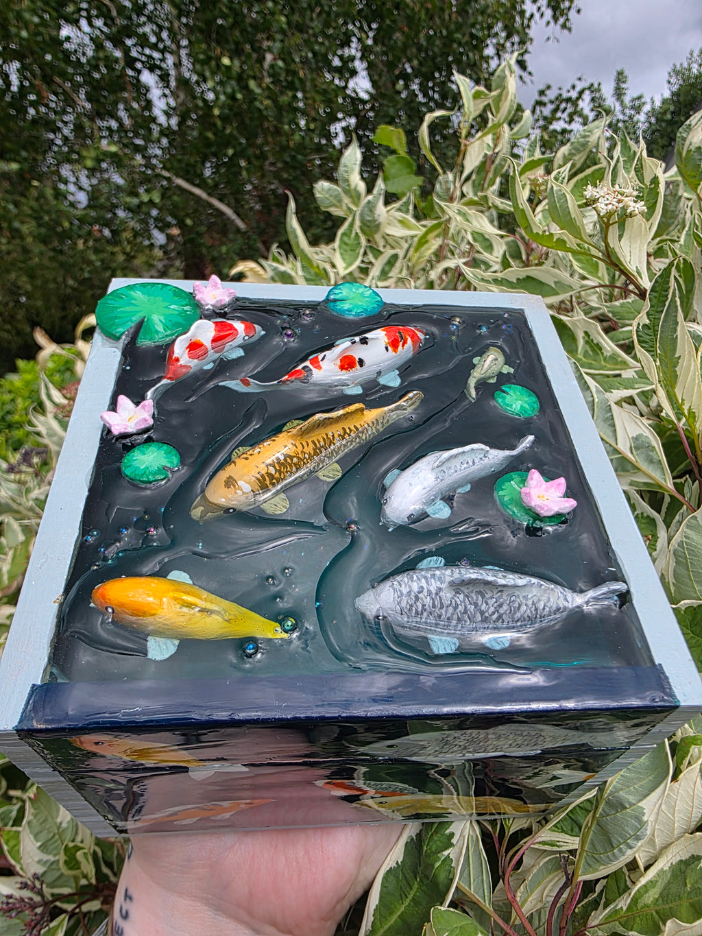 Handmade Koi Fish Pond Box