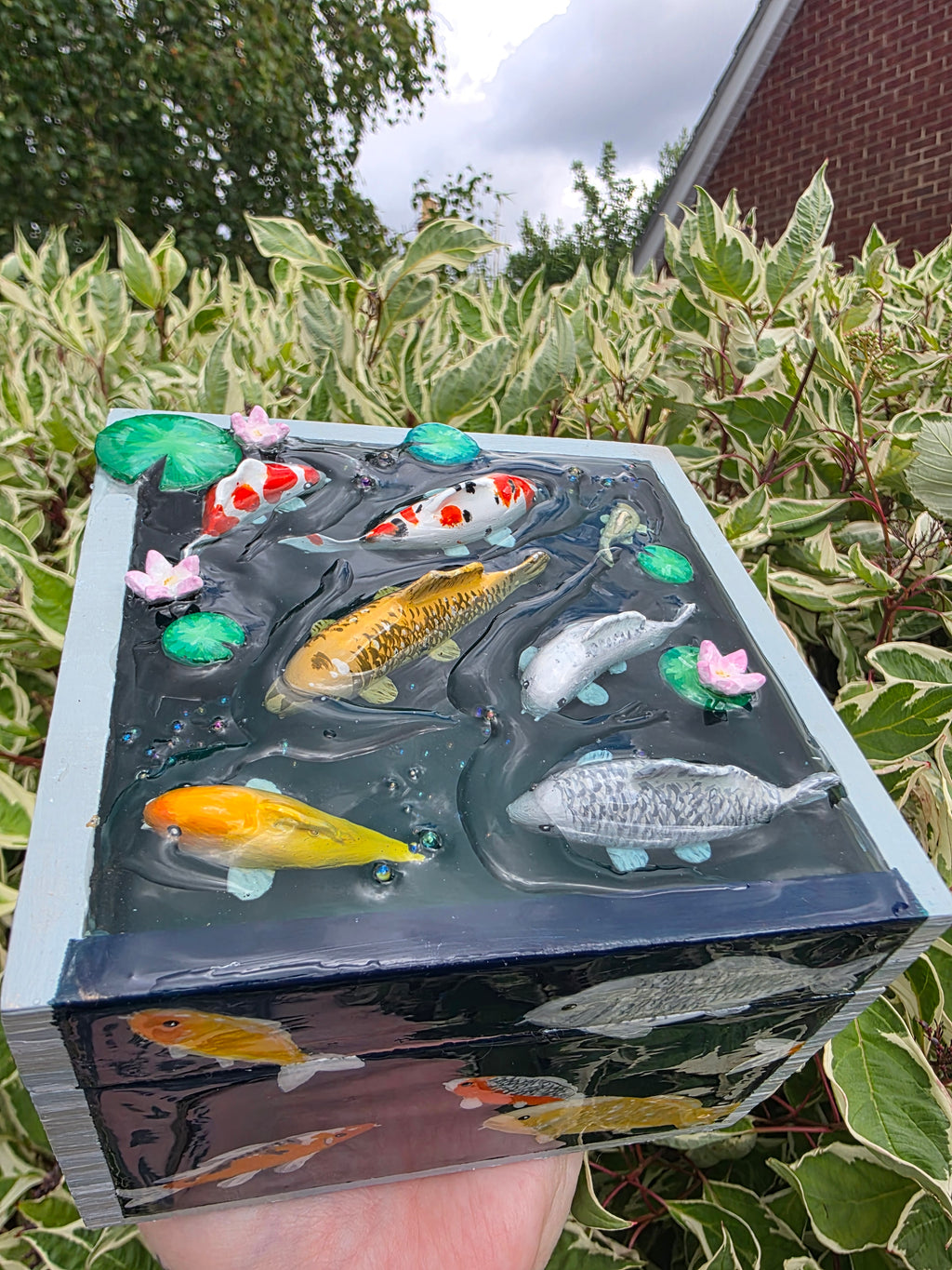 Handmade Koi Fish Pond Box