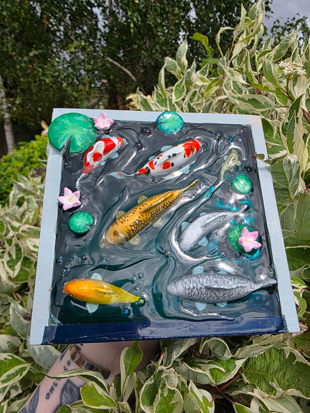 Handmade Koi Fish Pond Box