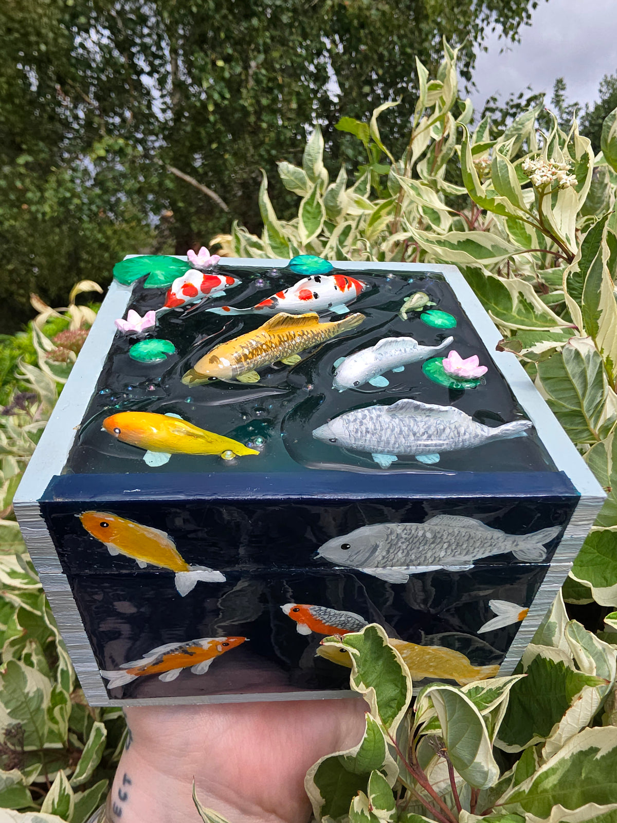 Handmade Koi Fish Pond Box