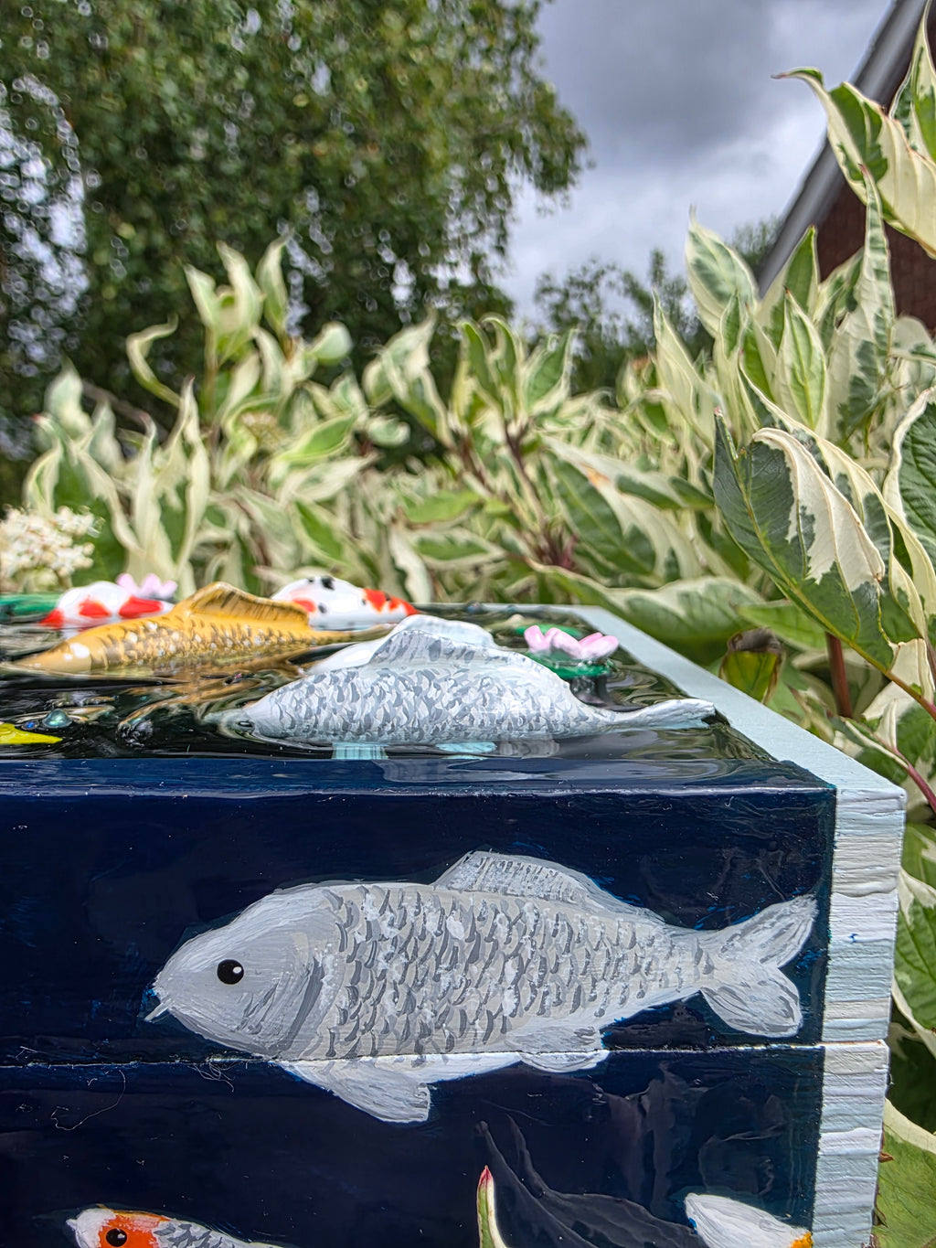 Handmade Koi Fish Pond Box