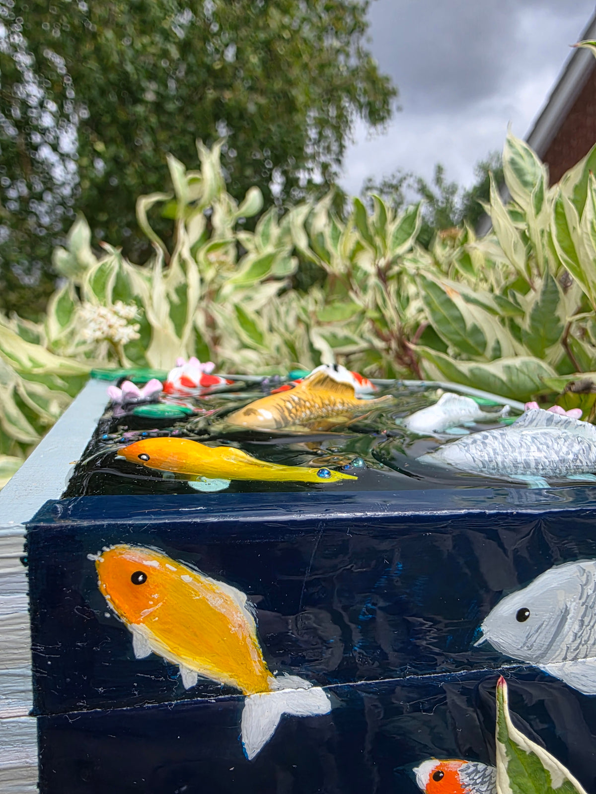 Handmade Koi Fish Pond Box